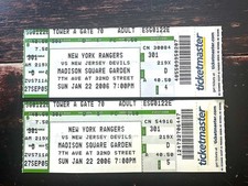 Rangers devils jan for sale  New York
