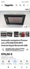 Pioneer avic z710 usato  San Donaci