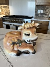 Big Sky Carver’s Cow Cookie Jar – ESTADO PERFEITO! artista Phyllis Driscoll RARO comprar usado  Enviando para Brazil