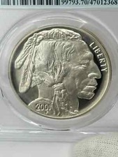 2001-P Buffalo prata dólar comemorativo 70DCAM PCGS etiqueta diamante preto #01, usado comprar usado  Enviando para Brazil