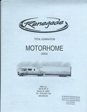Folheto Motor Home - Renegade - Opções de chassi Freightliner - 2004 (MH232) comprar usado  Enviando para Brazil