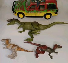 Lote de 4 jipes e bonecos Jurassic Park/World, usado comprar usado Lote de 4 jipes e bonecos Jurassic Park/World, usado comprar usado  Enviando para Brazil