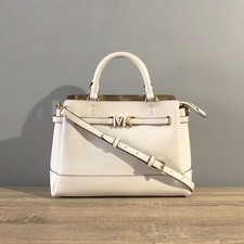 Bolsa tiracolo Michael Kors Reed grande de couro branco com cinto MSRP $558 comprar usado  Enviando para Brazil
