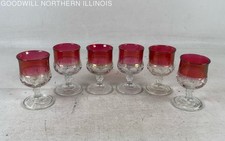 liqueur glasses 6 cranberry for sale  Rockford