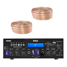Receptor amplificador estéreo Bluetooth Pyle cartão USB/SD 200 watts, 2x fio de alto-falante comprar usado  Enviando para Brazil