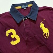 Camisa polo de rugby Ralph Lauren juvenil pônei grande marrom vermelha masculina grande (14-16) comprar usado  Enviando para Brazil