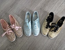 Tênis Keds X Kate Spade Glitter Rosa Ouro Preto Azul Feminino Tamanho 9.5 comprar usado  Enviando para Brazil
