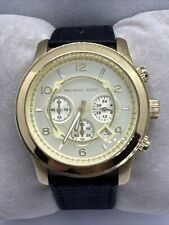 Relógio de quartzo Michael Kors Runway MK8077 masculino couro preto mostrador analógico JNA828 comprar usado  Enviando para Brazil