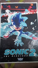 Pôster Sonic 2 The Hedgehog/assinado 12x18, usado comprar usado  Enviando para Brazil
