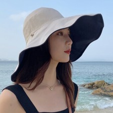 Usado, Mulheres Sun Visor Hat Bucket Hat Wide Brim Proteção UV Viagem Summer Beach Cap comprar usado  Enviando para Brazil