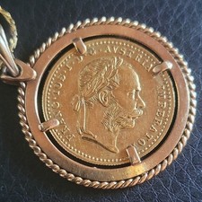Münze kettenanhänger gefasst gebraucht kaufen  Lorch