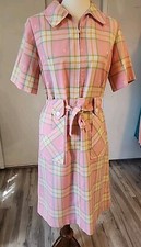 Vestido Vintage Anos 6070 Mod Shift Day Xadrez Rosa Tamanho 14 Barbie Core , usado comprar usado  Enviando para Brazil