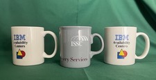 Tazas de café corporativas de negocios de colección 3X de los años 80/90 Tech IBM e ISSC segunda mano  Embacar hacia Mexico