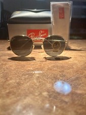 Óculos de sol Ray-Ban RB3447 redondo metal armação dourada verde lente clássica 50mm unissex comprar usado  Enviando para Brazil