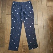 Lacoste Live! Calça bordada azul marinho sapato barco - Tamanho 34 comprar usado  Enviando para Brazil