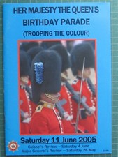 Trooping colour programme for sale  WOTTON-UNDER-EDGE