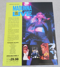 Folheto promocional vintage 1985 Madonna The Virgin Tour Live Warner Home Music VHS comprar usado  Enviando para Brazil