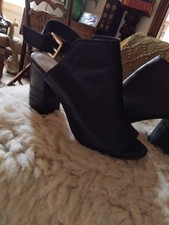 Size black leather for sale  WALSALL