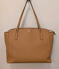 Bolsa de mão feminina Tory Burch Emerson grande couro pebbled com zíper marrom  comprar usado  Enviando para Brazil