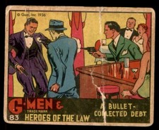 Usado, 1936 Gum G-Men & Heroes of the Law #83 A Bullet-Collected Debt PR *e1 comprar usado  Enviando para Brazil