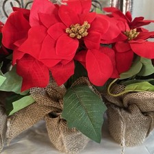 Artificial red poinsettias for sale  Valley Center