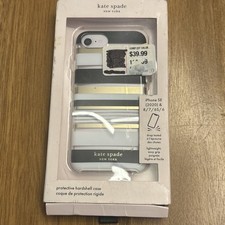 Capa Kate Spade New York iPhone 8/7/6s/6 listra dura - Preto Branco NOVO EM FOLHA, usado comprar usado  Enviando para Brazil