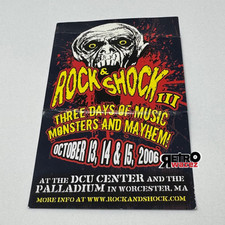 Rock And Shock - 2006 Folheto de Cartão Promocional 4x6” Convenção de Terror pelotão de Palhaços Insanos comprar usado  Enviando para Brazil