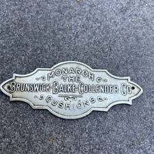 Mesas de bilhar antigas Brunswick Balke Collender placa de identificação emblema de substituição comprar usado Mesas de bilhar antigas Brunswick Balke Collender placa de identificação emblema de substituição comprar usado  Enviando para Brazil