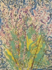Muy Hermosa Pintura Gouache Abstracta 1964 Papel Abstracto Para Identificar segunda mano  Embacar hacia Mexico