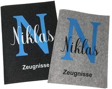 Zeugnismappe namen filz gebraucht kaufen  Lemwerder