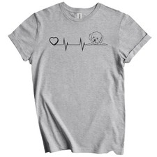 Camiseta Heartbeat Line Chart Bichon Frise raça cachorro comprar usado Camiseta Heartbeat Line Chart Bichon Frise raça cachorro comprar usado  Enviando para Brazil