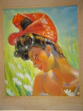 Superbe pastel années d'occasion  Bidart