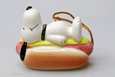 Enfeite de Natal de cerâmica Peanuts Snoopy on Hot Dog série de junk food Japão comprar usado  Enviando para Brazil
