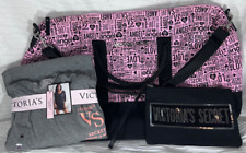 Conjunto Feminino Victoria's Secret - Bolsa para Pernoite, Bolsa de Maquiagem, Camiseta Vestido Camisola comprar usado  Enviando para Brazil