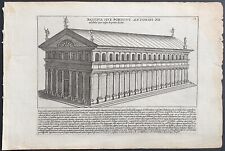 Stampa antica tempio usato  Roma