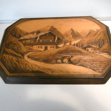 Tableau bois chalets d'occasion  Vif