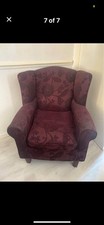 Purple armchair wingback for sale  UK