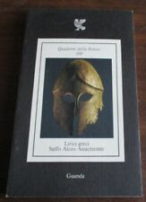 Lirici greci. saffo usato  Vittuone
