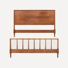 1950 Henredon Furniture cerca de 60 cabeceira e rodapé tamanho completo em nogueira comprar usado  Enviando para Brazil