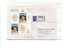 Ilha de Man 1990 Douglas capa registrada com anel único cancelamento comprar usado  Enviando para Brazil