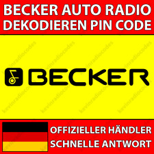 ✅BECKER RADIO DEKODIEREN PIN CODE BMW CHRYSLER FERRARI MERCEDES PORSCHE AUDIO✅, usado comprar usado  Enviando para Brazil