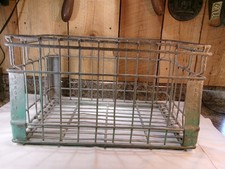 Vintage 1963 Wohl Grande Aço Galvanizado Fio de Metal Caixa de Leite Cesta comprar usado  Enviando para Brazil