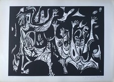 Bertina Lopes - Serigrafia originale firmata con dedica 1975 comprar usado  Enviando para Brazil