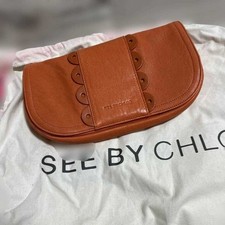 Usado, SEE BY CHLOE Bolsa de Embreagem Laranja Tecido Casual Feminina Usada Do Japão comprar usado  Enviando para Brazil