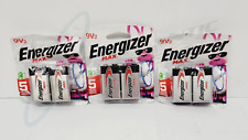 6 Energizer Max 9V Batería alcalina 522BP-2 Expiración 12/2028 segunda mano  Embacar hacia Mexico