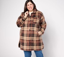 Usado, Jaqueta Feminina Cuddl Duds Tamanho G Lã Ligada com Sherpa Longa Marrom A625847 comprar usado  Enviando para Brazil