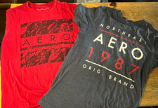 Lote 2 Camisetas Masculinas Aeropostale Logo Manga Curta Pequenas Extra Pequenas Aero comprar usado  Enviando para Brazil