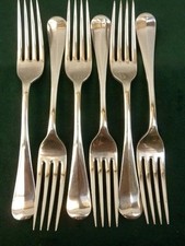6 garfos de jantar vintage ourives ourives padrão rasgado folheado a prata #1 comprar usado  Enviando para Brazil