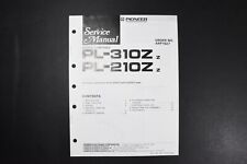Toca-discos estéreo Pioneer PL-310Z PL-210Z manual de serviço - original genuíno comprar usado  Enviando para Brazil