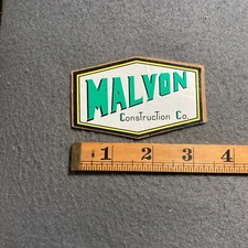 Adesivo adesivo vintage Malvon Construction Co L6 comprar usado  Enviando para Brazil